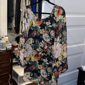 SMYM floral bell sleeve dress size S worn once